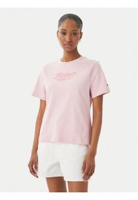 TOMMY HILFIGER - Tommy Hilfiger T-Shirt Logo Interlock WW0WW48707 Różowy jasny Regular Fit. Kolor: różowy. Materiał: bawełna #1
