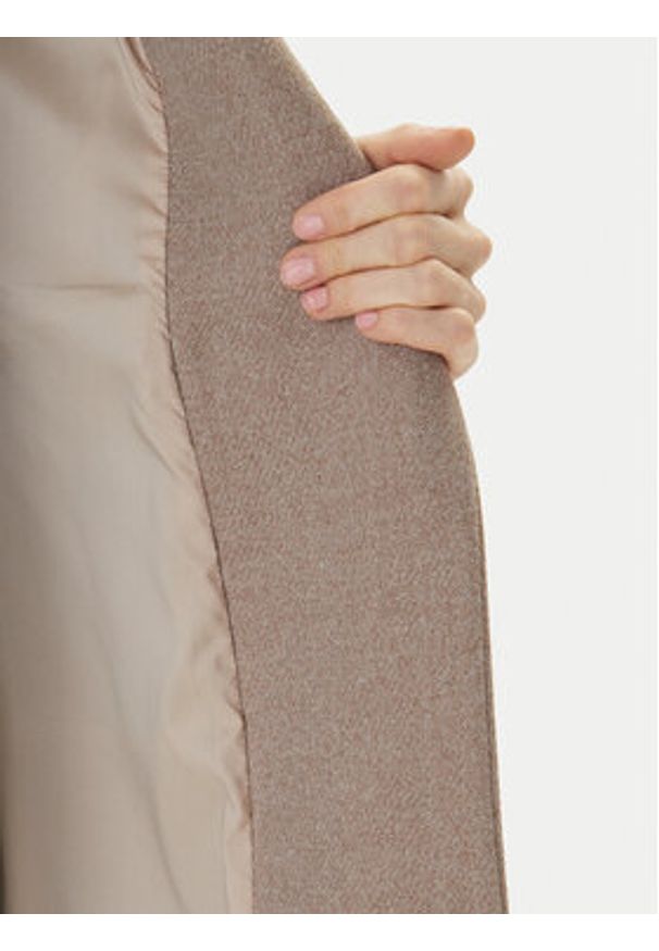 Maryley Płaszcz przejściowy 25IB807/01SS Beżowy Regular Fit. Kolor: beżowy. Materiał: syntetyk