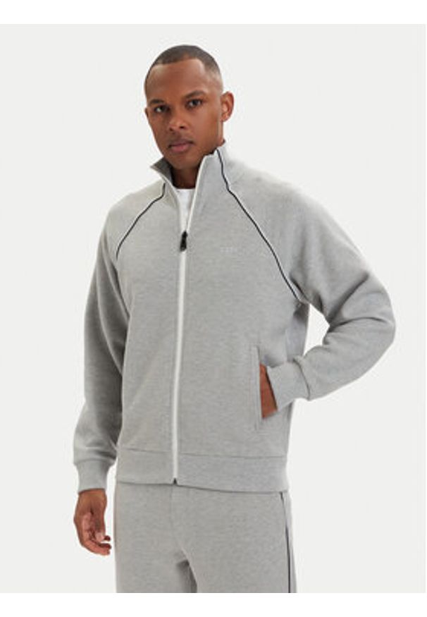 BOSS Dres 50555906 Szary jasny Regular Fit. Kolor: szary. Materiał: syntetyk, bawełna