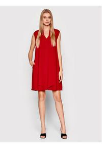 Victoria Victoria Beckham Sukienka codzienna 1122WDR003477A Czerwony Relaxed Fit. Okazja: na co dzień. Kolor: czerwony. Materiał: wiskoza. Typ sukienki: proste. Styl: casual #3