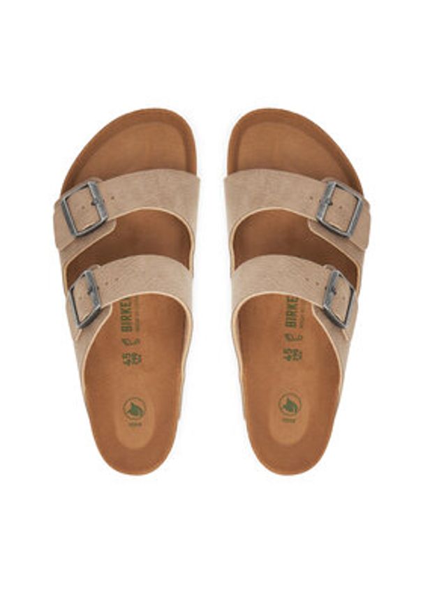 Birkenstock Klapki Arizona Vegan 1025779 Beżowy. Kolor: beżowy. Materiał: skóra
