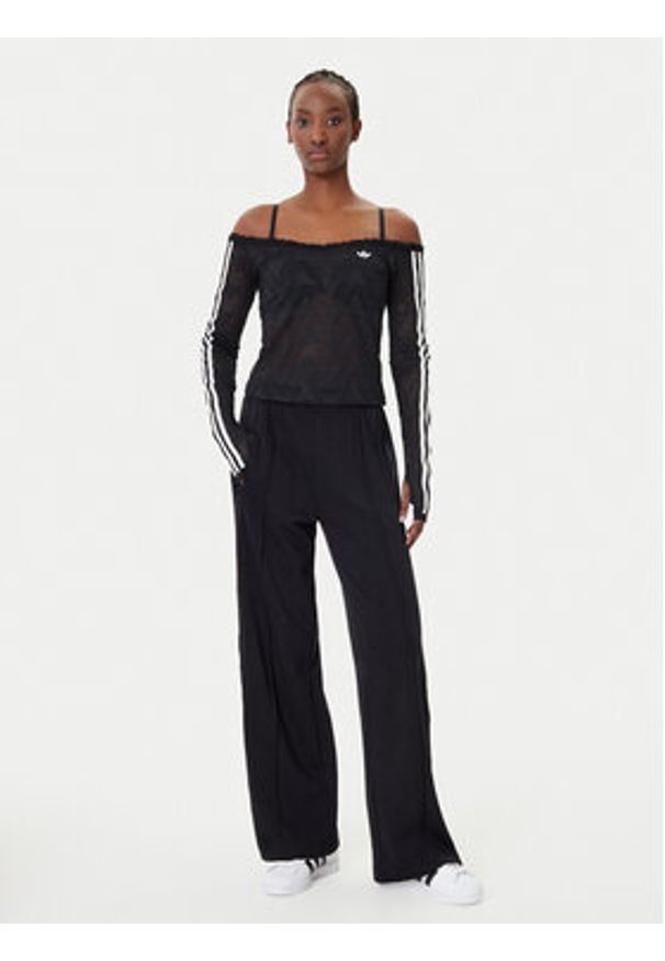 Adidas - adidas Spodnie dresowe Firebird Lace KD0351 Czarny Loose Fit. Kolor: czarny. Materiał: bawełna, syntetyk