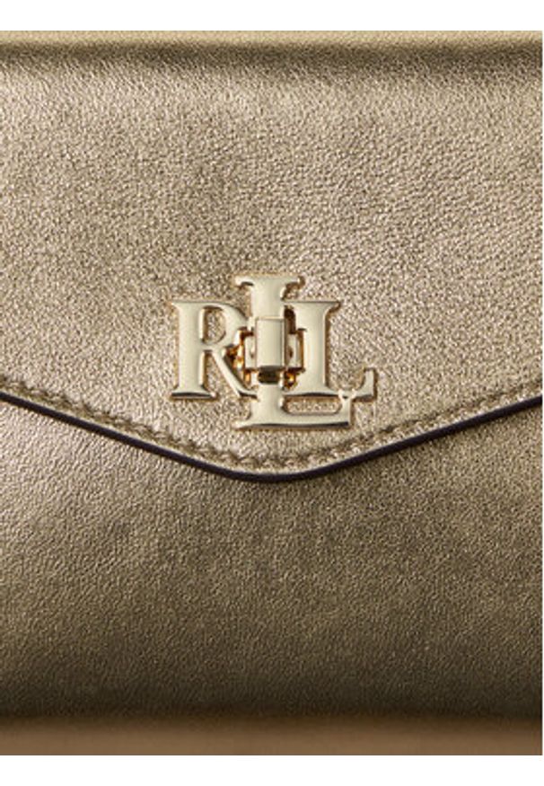 Lauren Ralph Lauren - LAUREN RALPH LAUREN Torebka 431P02413001 Złoty. Kolor: złoty. Materiał: skórzane