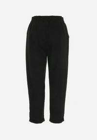 Born2be - Czarne Spodnie z Długimi Nogawkami i Gumką w Talii Nokash. Kolekcja: plus size. Kolor: czarny. Materiał: tkanina, włókno. Długość: długie. Wzór: gładki #7