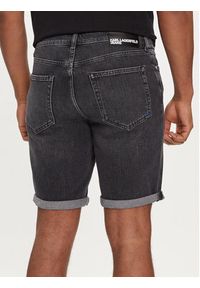 Karl Lagerfeld Jeans Szorty jeansowe 241D1116 Szary Slim Fit. Kolor: szary. Materiał: bawełna #4