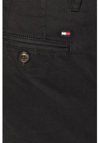 TOMMY HILFIGER - Tommy Hilfiger - Spodnie. Kolor: czarny. Materiał: tkanina, bawełna, materiał, elastan. Wzór: gładki #3