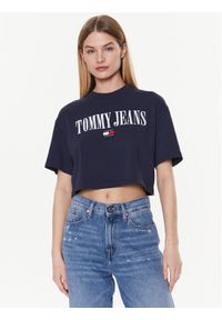 Tommy Jeans T-Shirt Archive DW0DW14913 Granatowy Cropped Fit. Kolor: niebieski. Materiał: bawełna #1