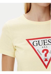 Guess T-Shirt W1YI1B I3Z14 Żółty Regular Fit. Kolor: żółty. Materiał: bawełna #5