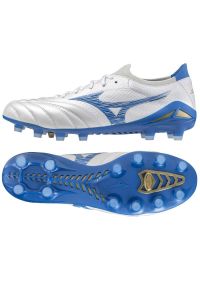 Buty Mizuno Morelia Neo Iv Beta Japan Fg P1GA244025 białe. Wysokość cholewki: przed kostkę. Kolor: biały. Materiał: skóra. Szerokość cholewki: normalna. Sport: piłka nożna #1