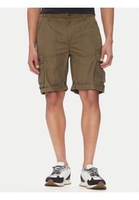 Aeronautica Militare Szorty materiałowe 251BE250CT3501 Khaki Regular Fit. Kolor: brązowy. Materiał: bawełna