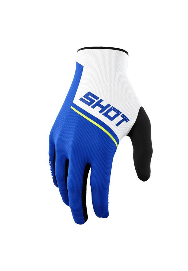 SHOT RACE GEAR - Dziecko BMX Rękawice Shot Rogue Revolt 2.0. Kolor: niebieski, żółty, biały, wielokolorowy. Sport: kolarstwo