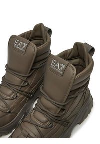 EA7 Emporio Armani Trapery X8M001 XK228 U007 Khaki. Kolor: brązowy. Materiał: skóra #3
