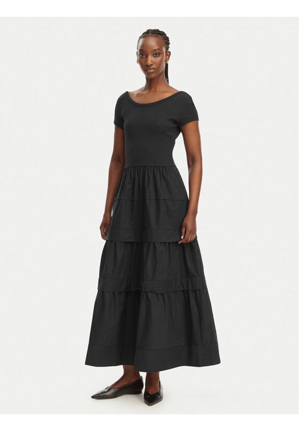 BOSS Sukienka codzienna C_Enight 50556386 Czarny Regular Fit. Okazja: na co dzień. Kolor: czarny. Materiał: bawełna. Typ sukienki: proste. Styl: casual
