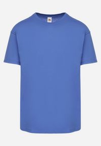 Born2be - Niebieska Bawełniana Koszulka T-shirt w Stylu Basic Malorisa. Okazja: na co dzień. Kolor: niebieski. Materiał: bawełna. Styl: klasyczny, casual, elegancki #3