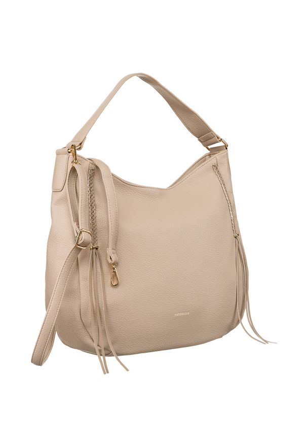 Shopperka beżowa Peterson PTN 8044-1. Kolor: beżowy. Rozmiar: duże. Styl: casual