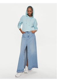 Pepe Jeans Bluza Lana Hoodie PL581440 Niebieski Regular Fit. Kolor: niebieski. Materiał: bawełna #5