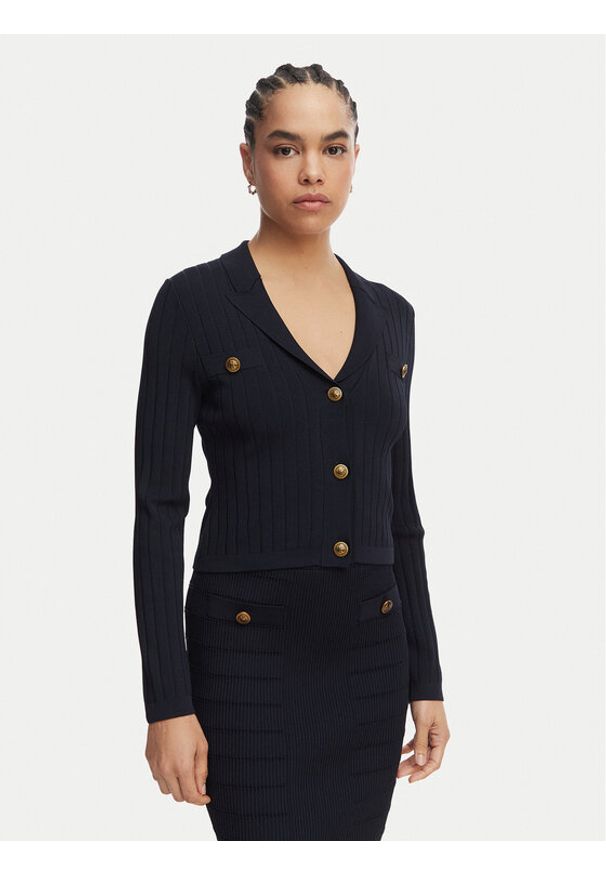 Guess Kardigan W5YR11 Z0130 Granatowy Regular Fit. Kolor: niebieski. Materiał: syntetyk
