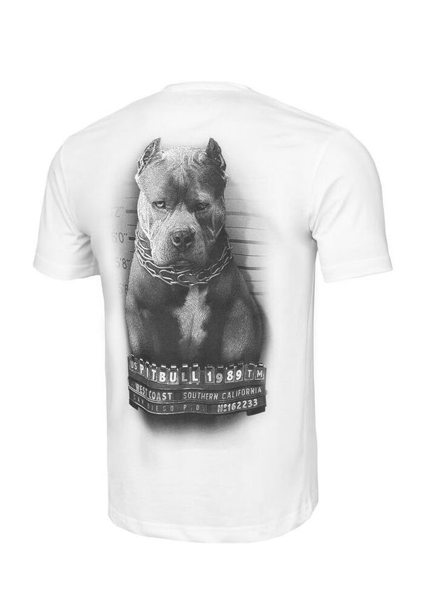 PITBULL - Koszulka męska Pitbull Mugshot II. Kolor: biały. Materiał: bawełna