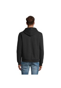 SOL'S - Męska Bluza Z Kapturem Spike Full Zip. Typ kołnierza: kaptur. Kolor: czarny