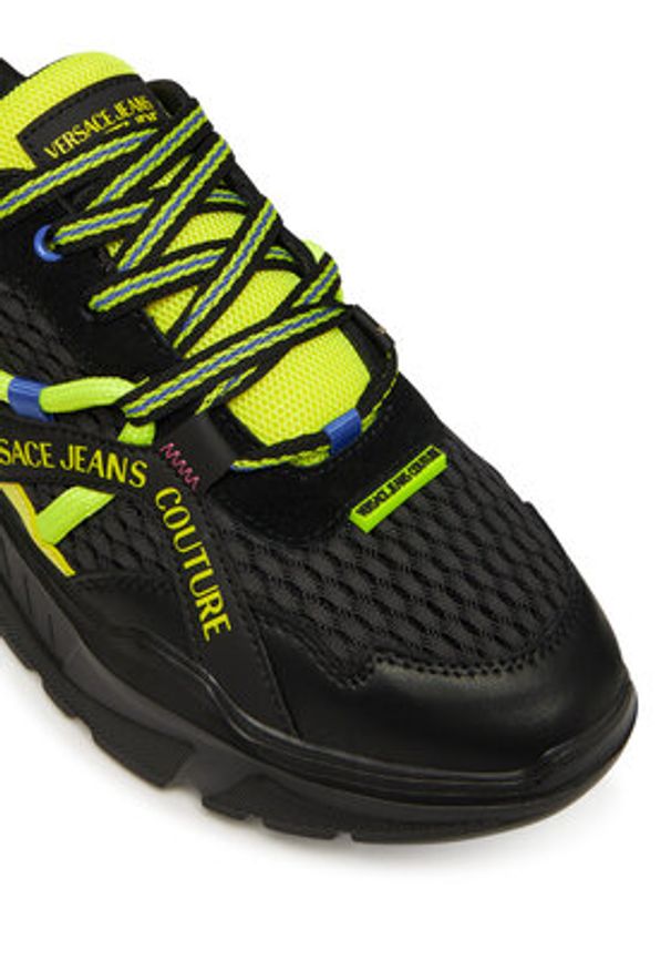 Versace Jeans Couture Sneakersy Fondo Speedtrack 79YA3SC3 Czarny. Kolor: czarny. Materiał: mesh, materiał