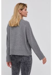AllSaints Sweter damski kolor szary. Kolor: szary. Materiał: kaszmir. Długość rękawa: raglanowy rękaw