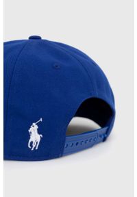 Polo Ralph Lauren czapka z daszkiem kolor granatowy z aplikacją. Kolor: niebieski. Materiał: poliester. Wzór: aplikacja #3
