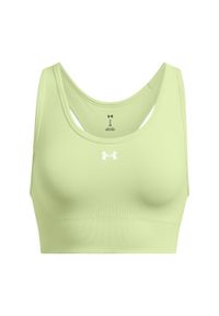 Biustonosz treningowy Under Armour Vanish Seamless Mid Branded. Kolor: zielony. Sport: fitness