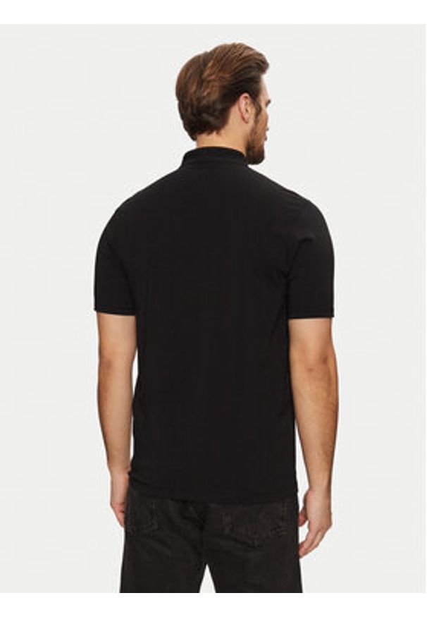 Karl Lagerfeld - KARL LAGERFELD Polo 745089 551221 Czarny Regular Fit. Typ kołnierza: polo. Kolor: czarny. Materiał: bawełna