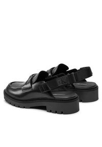 Calvin Klein Jeans Sandały Combat Sling Mule LTH Czarny. Kolor: czarny. Materiał: lakier, skóra