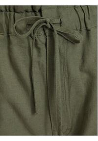 Tommy Jeans Szorty materiałowe DW0DW22227 Zielony ciemny Regular Fit. Kolor: zielony. Materiał: len #5