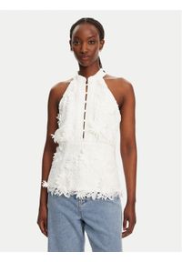 BARDOT Bluzka Remy Sleeveless 59846TB Biały Regular Fit. Kolor: biały. Materiał: syntetyk