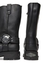 NEW ROCK Kozaki M-7610-S1 Czarny. Kolor: czarny. Materiał: skóra. Styl: rockowy #4