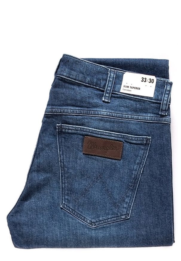 Wrangler - SPODNIE MĘSKIE WRANGLER LARSTON BASEMENT BLUE W18SHY32C. Stan: obniżony