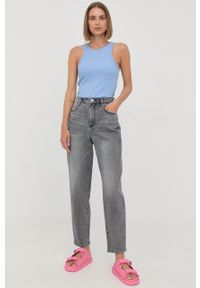 Miss Sixty jeansy damskie high waist. Stan: podwyższony. Kolor: szary #2