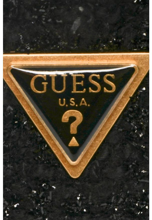 Guess - GUESS Czarna tweedowa torebka Giully Mini. Kolor: czarny. Rodzaj torebki: na ramię