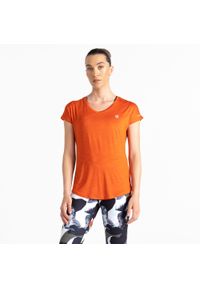 DARE 2B - Damska koszulka sportowa z krótkim rękawem Vigilant. Kolor: pomarańczowy. Materiał: poliester, elastan. Długość rękawa: krótki rękaw. Długość: krótkie. Sport: fitness #1