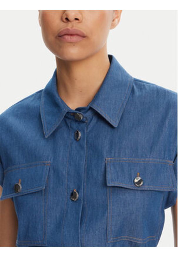 Liu Jo Sukienka jeansowa WA5509 D4695 Niebieski Regular Fit. Kolor: niebieski. Materiał: bawełna