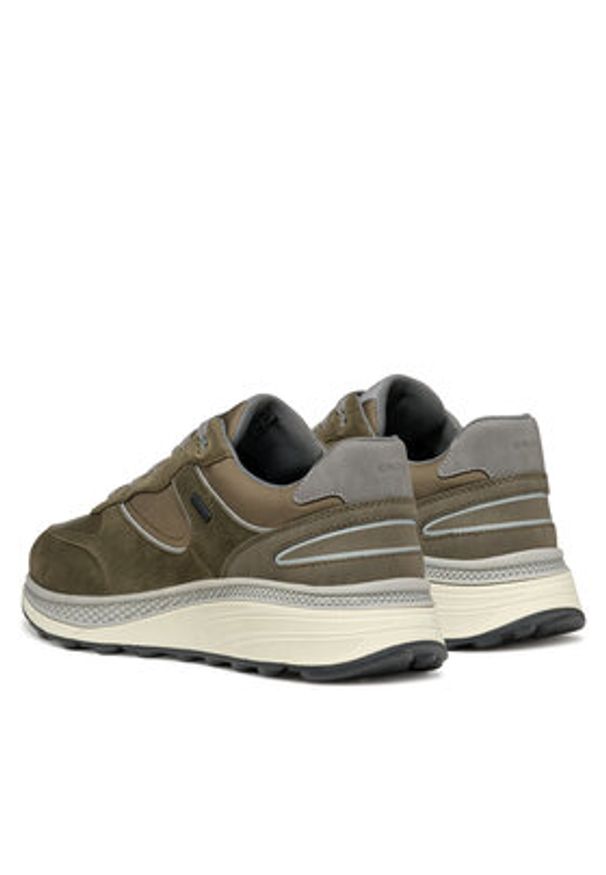 Geox Sneakersy U Spherica Actif X1 U46HGA 02285 C3277 Khaki. Kolor: brązowy. Materiał: zamsz, skóra