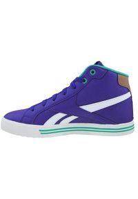 Buty do chodzenia dla dzieci Reebok Royal Comp Mid Syn. Wysokość cholewki: za kostkę. Zapięcie: sznurówki. Kolor: zielony, niebieski, wielokolorowy. Materiał: syntetyk, materiał. Szerokość cholewki: normalna. Model: Reebok Royal. Sport: turystyka piesza