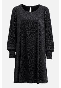 Cellbes - Sukienka z wzorem z fakturą. Kolor: czarny. Materiał: materiał, jersey. Długość rękawa: długi rękaw. Styl: elegancki, wizytowy #1