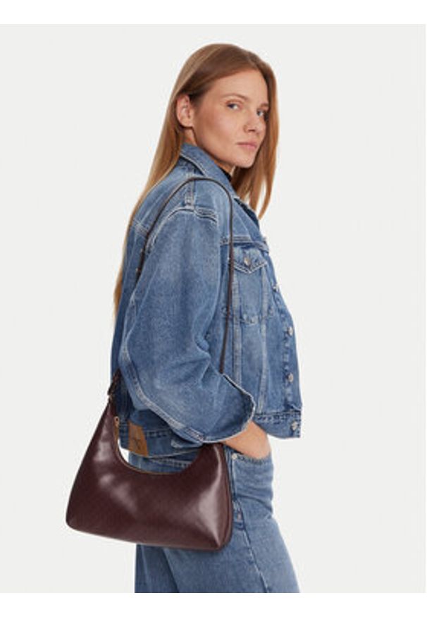 Calvin Klein Torebka LV04F3298G Bordowy. Kolor: czerwony. Materiał: skórzane