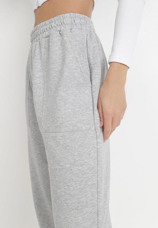 Born2be - Jasnoszare Spodnie Dresowe Lyvyre. Okazja: na co dzień. Kolor: szary. Materiał: dresówka. Długość: długie. Styl: casual