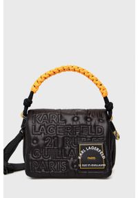 Karl Lagerfeld torebka kolor czarny. Kolor: czarny. Materiał: pikowane. Rodzaj torebki: na ramię #1