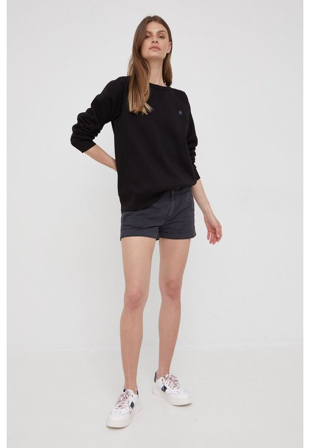 Pepe Jeans szorty bawełniane BALBOA SHORT damskie kolor szary gładkie medium waist. Okazja: na co dzień. Kolor: szary. Materiał: bawełna. Wzór: gładki. Styl: casual