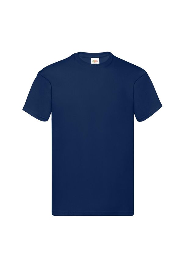 FRUIT OF THE LOOM - Oryginalna Bawełniana Koszulka Unisex Dla Dorosłych. Kolor: niebieski. Materiał: bawełna. Sport: turystyka piesza