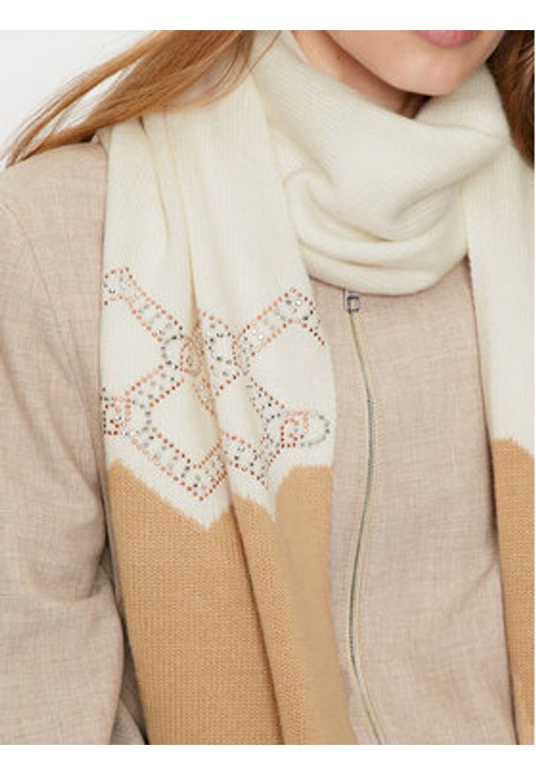 Liu Jo Szal TF4298 MS55L Beżowy. Kolor: beżowy. Materiał: materiał