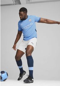 Puma - Męska koszulka domowa Manchester City 24/25 PUMA Team Light Blue Marine. Kolor: niebieski