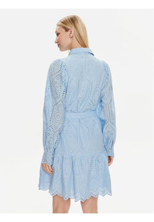 YAS Sukienka letnia Holi 26030709 Błękitny Loose Fit. Kolor: niebieski. Materiał: bawełna. Sezon: lato