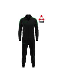 Dres piłkarski dla dzieci Givova Tuta Revolution czarno-zielony. Kolor: czarny, zielony, wielokolorowy. Materiał: dresówka. Styl: sportowy