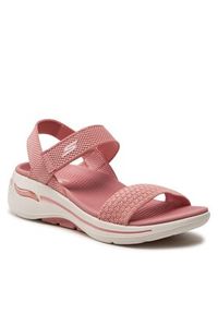 skechers - Skechers Sandały Go Walk Arch Fit Sandal-Polished 140264/ROS Różowy. Kolor: różowy. Materiał: materiał #3